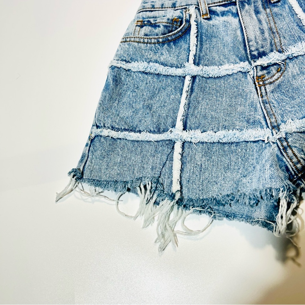 Revice Jean shorts High Rise Mom shorts distressed 100% cotton women size 26 - Picture 5 of 9